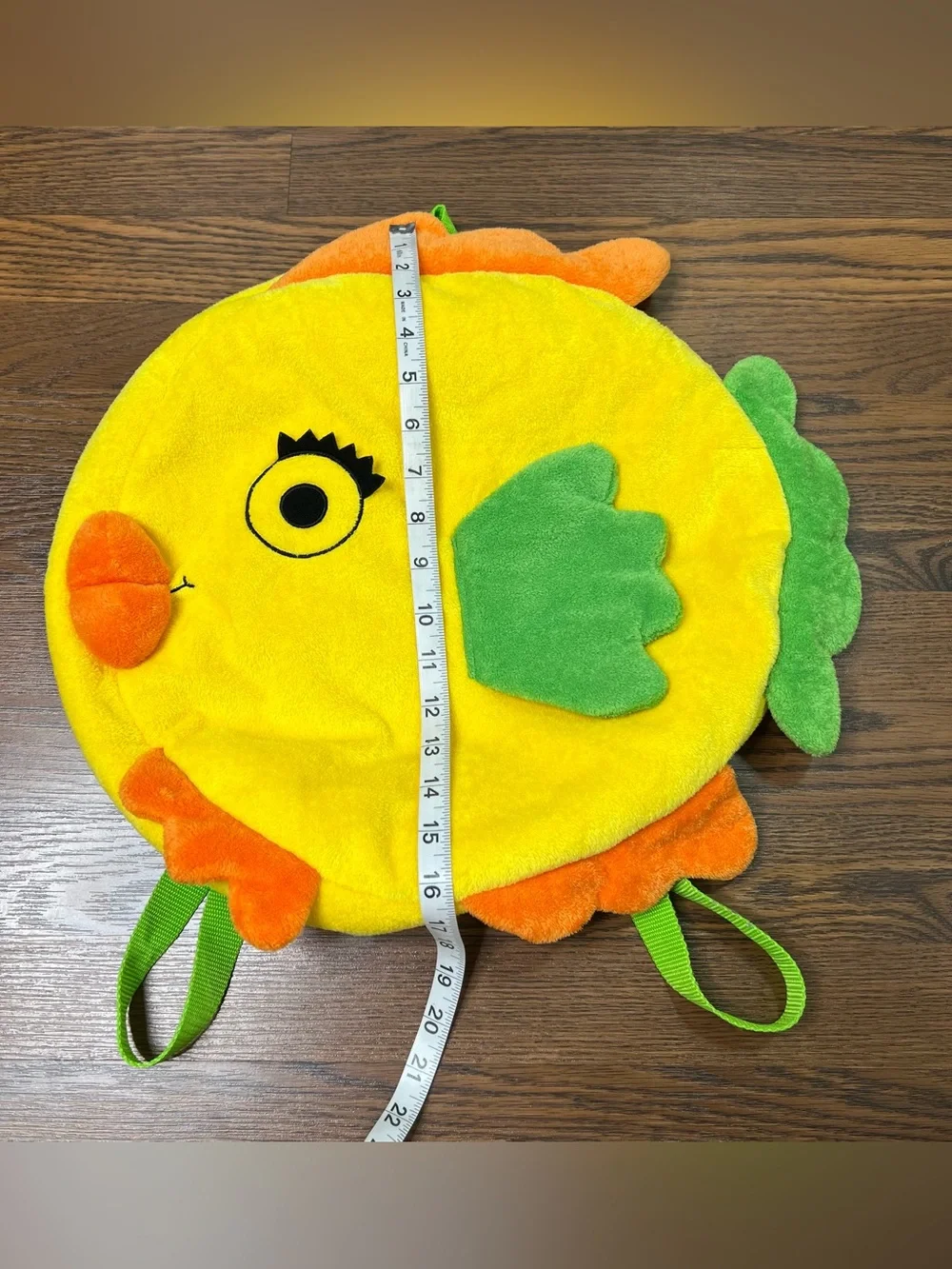 Animal Adventure - Plush, Round Yellow fish backpack
